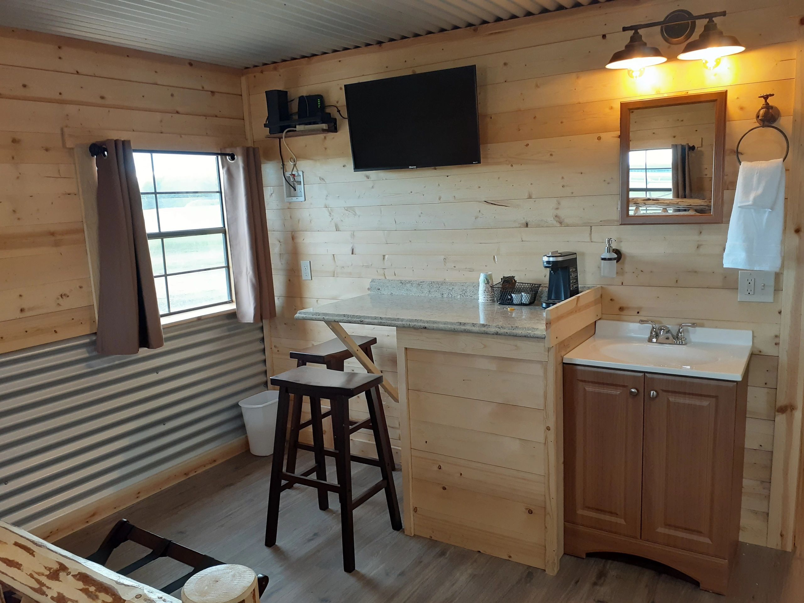 Deluxe Cabin Seating Area